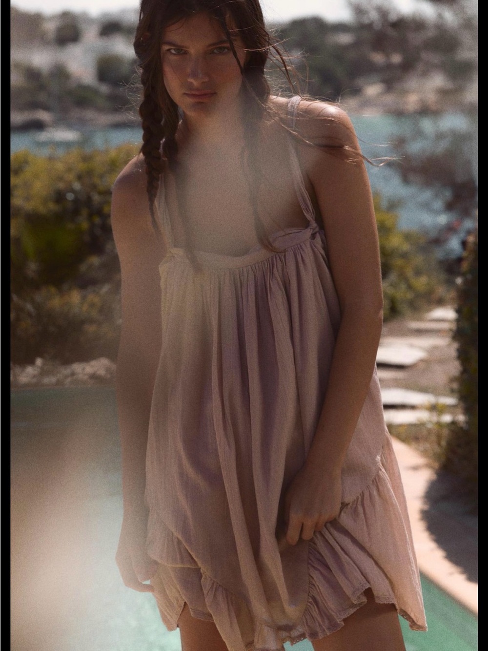 Zara Gauze Strappy Mini Dress